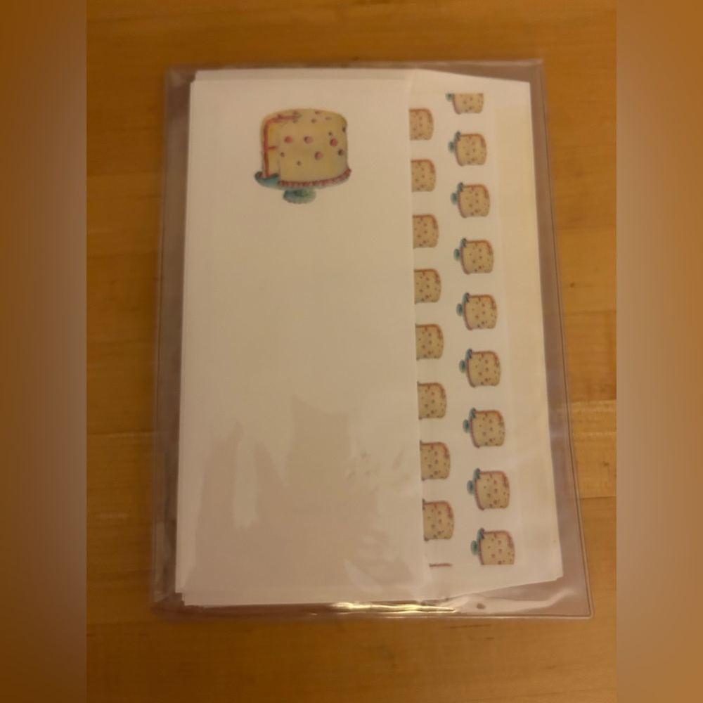 Birthday Cake Notecards-never opened